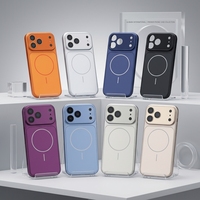 Coque de téléphone en PC mat bicolore avec grande fenêtre pour appareil photo, 8 couleurs, pour iPhone 17 16 15 Pro Max, vente en gros