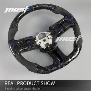 Volant en fibre de carbone forgée bleu personnalisé pour <span class=keywords><strong>Ford</strong></span> <span class=keywords><strong>Mustang</strong></span> 5ème génération S197 2005-2014 <span class=keywords><strong>GT</strong></span> Coupé GT500 Shelby Boss 302 - Product Image 3