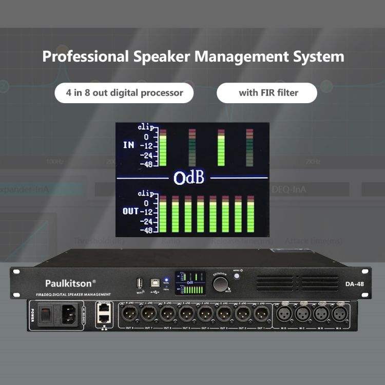 DA48 Professional Speaker Management System - 4-in-8-out Digital Audio ...