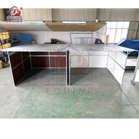 Abri portable pour chevaux en bambou et bois, enclos pour chevaux