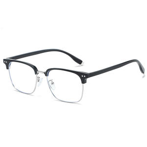 31132 Montura de Gafas Rectangulares de Media Montura para Hombre, Lentes de PC con Protección Anti-Radiación y Luz Azul, Antireflejantes, para Visión de Cerca - Product Image 1