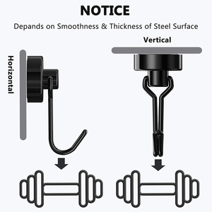 <span class=keywords><strong>Crochet</strong></span> magnétique double face robuste, crochets magnétiques en néodyme puissants pour maison, réfrigérateur, grille, cuisine, porte-clé <span class=keywords><strong>noir</strong></span> polyvalent - Product Image 4