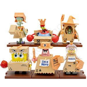 Mercancía <span class=keywords><strong>de</strong></span> Anime <span class=keywords><strong>de</strong></span> PVC, <span class=keywords><strong>Esponja</strong></span> Amarilla con sus Amigos, Caja Misteriosa, Juguetes en Cápsula, Juguetes Gacha - Product Image 2