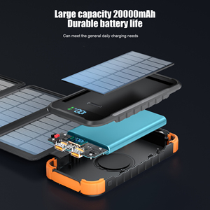Best-seller 20000mAh Power Bank Prix de gros d'usine <span class=keywords><strong>Chargeur</strong></span> <span class=keywords><strong>solaire</strong></span> portable étanche <span class=keywords><strong>pour</strong></span> téléphone portable - Product Image 4