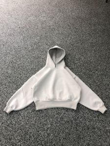 Yingling 500GSM 600GSM Hombres de gran tamaño Grueso Peso pesado Algodón Recortado Boxy Sudadera con capucha en blanco - Product Image 6