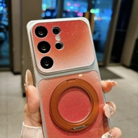 Coques de téléphone à paillettes avec grande fenêtre pour Samsung Galaxy A57 A37 A27 A52 A53 A54 A55 A56, coques pare-chocs avec support anneau pour A05S A06 A07 A17
