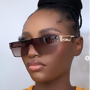 Gafas de sol rectangulares de moda 2024 para mujer, gafas de decoración de <span class=keywords><strong>Pantera</strong></span> 3D, gafas de sol Retro para hombre, gafas con lentes degradadas, gafas de sol - Product Image 3