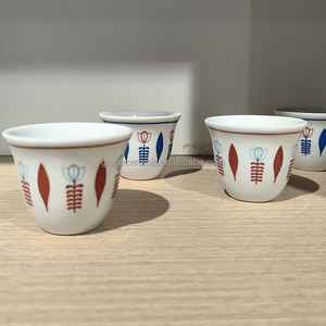 Tasse Cawa classique personnalisée céramique arabe porcelaine fine 65cc 80cc <span class=keywords><strong>125cc</strong></span> ensemble de tasses à café expresso sans poignée - Product Image 6