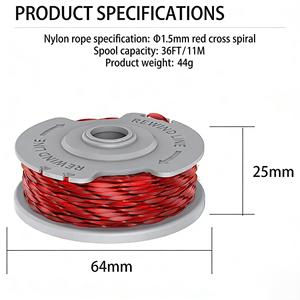 เครื่องตัดหญ้าแบบม้วนด้าย FLY047 510747890 สายไนลอนสำรองขนาด 1.5 มม./11 ม. สำหรับ Flymo Contour Cordless XT,500XT Autofeed - Product Image 4