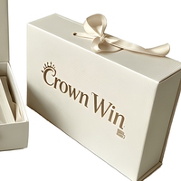 Boîtes à bijoux personnalisées avec logo, en carton rigide, pour mariage, emballage cosmétique de luxe, boîte cadeau magnétique, bougie