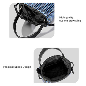 2024 Winter / 2024 Spring Trends <strong>Silver</strong> Crystal Mesh <strong>Bag</strong> With Crystal Handle Shiny Rhinestone <strong>Evening</strong> Bucket Crossbody <strong>Bag</strong> - Product Image 6