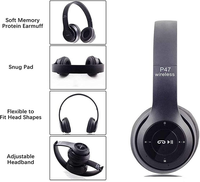 Earbuds P47 Terlaris, Headphone Gaming Nirkabel Over-Ear, Suara Stereo, Desain Fashion untuk Perjalanan & Olahraga