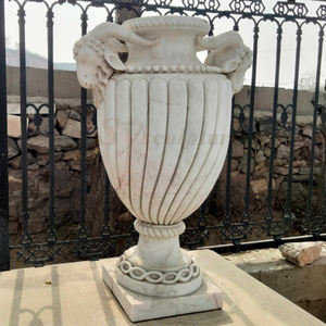Grand Vase de fleurs en marbre sculpté à la main, pot d'extérieur, jardinière de <span class=keywords><strong>jardin</strong></span>, Sculpture - Product Image 6