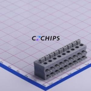 KF211R-5.0-9P Spring Terminal Block Bent Lead Through Hole,P=5mm Connector 5mm 9P 9 15A - Product Image 1