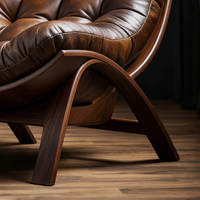 Nouveau fauteuil lounge en bois massif de style chinois, fauteuil d'appoint rembourré pour salon