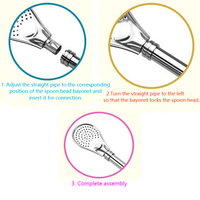 Cuillère-filtre Bombilla détachable en acier inoxydable de 19 cm avec brosse de nettoyage pour les ensembles de pailles à Yerba Maté, café et thé