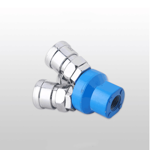 1/4 "ラウンド3ウェイ空気圧コネクタクイックコネクトジョイントSMYエアポンプエアコンプレッサーフィッティングSMVラウンドティーCタイプ - Product Image 3