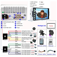 autoradio universel, 7018B, lecteur dvd, SD, FM, USB, AUX, écran rétractable, 2din, cadre EQ, recharge rapide pour voiture