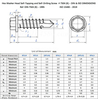 Vis autoperceuses en acier inoxydable de haute qualité avec rondelle hexagonale, vis à bois M3 M5, oxyde noir, 25mm 100mm 12mm 120mm