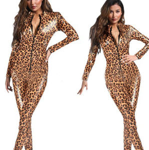 Disfraz Sexy de <span class=keywords><strong>diablo</strong></span> para mujer, mono negro y rojo, estampado de leopardo para fiestas navideñas de Halloween, disfraz de actuación para niñas - Product Image 3