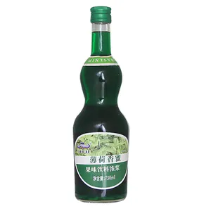 Menta fragancia miel sabor jarabe 730ml/botella de fruta té bebida leche té bebida sabor jarabe