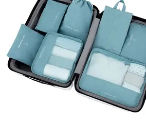 2022 Hot Koop Waterdichte Reistas Promotie Reizen Verpakking Cubes 7 Pcs Travel Pouch Set