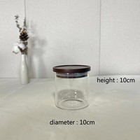 Keukenopbergers koffie thee specerijen organizer container hoge borosilicaat glazen voorraadpot houten deksel magnetronbestendig milieuvriendelijk