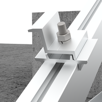 Kit de support de panneau solaire triangulaire réglable en aluminium anodisé sur mesure OEM pour toit plat en béton, installation facile.