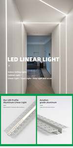 Profilé en aluminium LED encastré pour éclairage linéaire LED/bande LED/plafond LED - Product Image 5