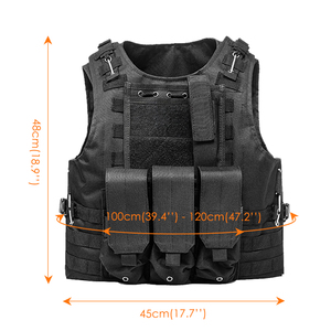 Gilet tactique réglable ARTEX respirant avec porte-plaques Molle pour l'extérieur, les jeux CS et l'entraînement - Product Image 2