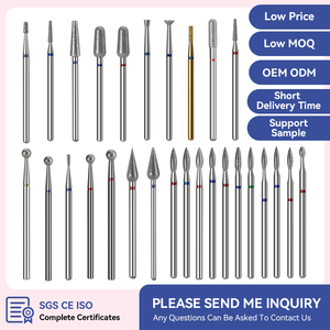 Brocas de acero inoxidable con forma de llama de 3/32 pulgadas, limpiador de cutículas, herramientas de manicura y pedicura, limpiador de cutículas de diamante para uñas - Product Image 3