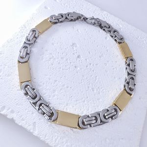 Set de Collar de Cadena Fígaro de Acero Inoxidable Macizo Estilo Italiano para Hombre con Baño de <span class=keywords><strong>Oro</strong></span> de 18K Joyería de Moda - Product Image 6
