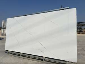 Style moderne <span class=keywords><strong>Kamiya</strong></span> Blanc Poli Brillant Ultra Taille Carreaux 1600*3200 Pierre Frittée pour Mur - Product Image 3