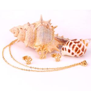 Conjunto de Joyería Infantil, Collar y Aretes de Esmalte con Diseño de Gato Kate, Chapados en Oro, para Mujer - Product Image 5