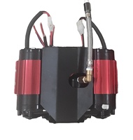 Compresseur de camion-citerne multifonction 12V 4x4 noir à double cylindre, pompe à air pour pneus de voiture tout-terrain 150psi