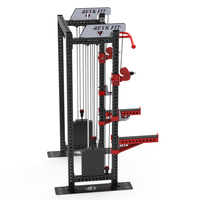 Estación de Entrenamiento Multifuncional REYK Crossover Stand Station con Pila de Pesas de Acero al Carbono para Entrenamiento de Cuerpo Completo