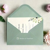 Enveloppe de carte d'invitation de luxe élégante avec gaufrage doré pour événements de mariage, style européen, enveloppe en papier pour cartes cadeaux