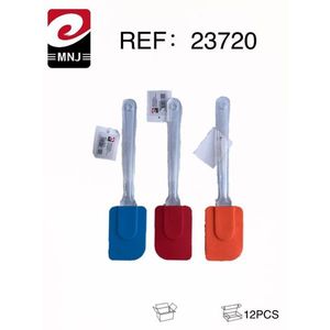 MNJ Silicone Spatula Set 3Pcs Blue Red Orange Kitchen Utensil Cooking Tool - Product Image 2