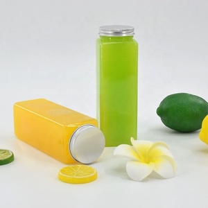 Botella de Plástico Transparente para Bebidas, Jugos y Agua, de Grado Alimenticio, Cuadrada, con Tapa, de 8oz, 12oz y 16oz, Venta al Por Mayor - Product Image 6