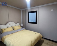 Netzunabhängige Versandcontainer-Häuser Faltbares Erweiterbares Containerhaus 1 Schlafzimmer mit Solarpanelen auf dem Dach für Hotel