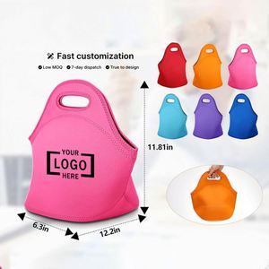 Portable <b>Mini</b> Thermal Cooling Neoprene Lunch Tote Insulated <b>Cooler</b> Bag for Kids Adults for School Work Office Novelty Gift Idea - Product Image 1