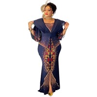 Robe de soirée africaine automne/hiver 2026, nouvelle robe pour femme, robe sirène à grandes plumes, ornée de diamants