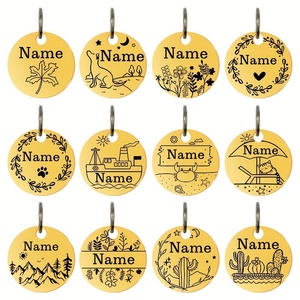 Etiqueta de identificación personalizable de latón para mascotas, etiqueta de Metal personalizada para perros y gatos, impresión UV, impresión Offset, pantalla de seda con logotipo personalizado - Product Image 6