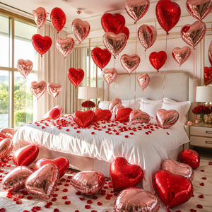 Globo de Mylar con Forma de Corazón Grande de 10 y 18 Pulgadas para Fiestas de San Valentín, Bodas y Cumpleaños - Product Image 4