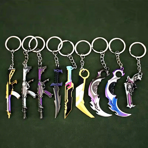 Elera moda Valorant juego juguetes saqueo impresión Mob M4 garra <span class=keywords><strong>cuchillo</strong></span> completo Metal modelo luz llavero colgante - Product Image 5