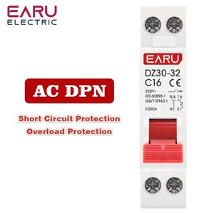 Mini disyuntor <span class=keywords><strong>DPN</strong></span> 1P + N, MCB, <span class=keywords><strong>6A</strong></span>, 10A, 16A, 20A, 25A, 32A, corte de montaje en riel Din, interruptor de aire doméstico en miniatura, OEM, bricolaje, 1P + N, 1, 2 unidades - Product Image 2