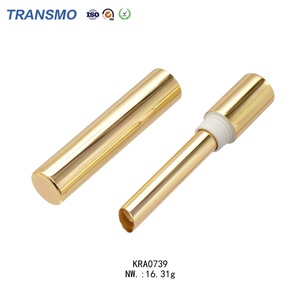 Luxury Metal Tube Lipstick Packaging Customize <b>Lip</b> <b>Balm</b> Lipstick <b>Container</b> Aluminium Golden Lipstick Tube - Product Image 4