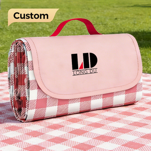 <span class=keywords><strong>Tapis</strong></span> de pique-nique extérieur imperméable en Oxford avec sangle de transport, grande couverture de pique-nique portable pour la plage, le camping et les rassemblements familiaux - Product Image 1
