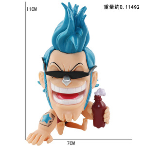 8 stili 10CM statuetta statue seduta Luffy Zoro Nami Ace Boa Doflamingo Sabo Franky 0ne pezzo Figura PVC Anime Figure giocattoli - Product Image 5