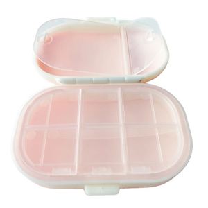 Nuevo Organizador de Pastillas Ecológico, Libre de BPA, de Fibra de Trigo, con 8 Compartimentos, Caja de Pastillas Mensual de Plástico - Product Image 2
